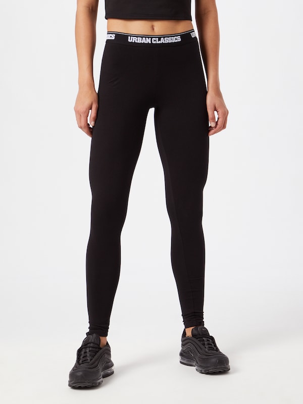 Urban Classics Skinny Leggings In Nero