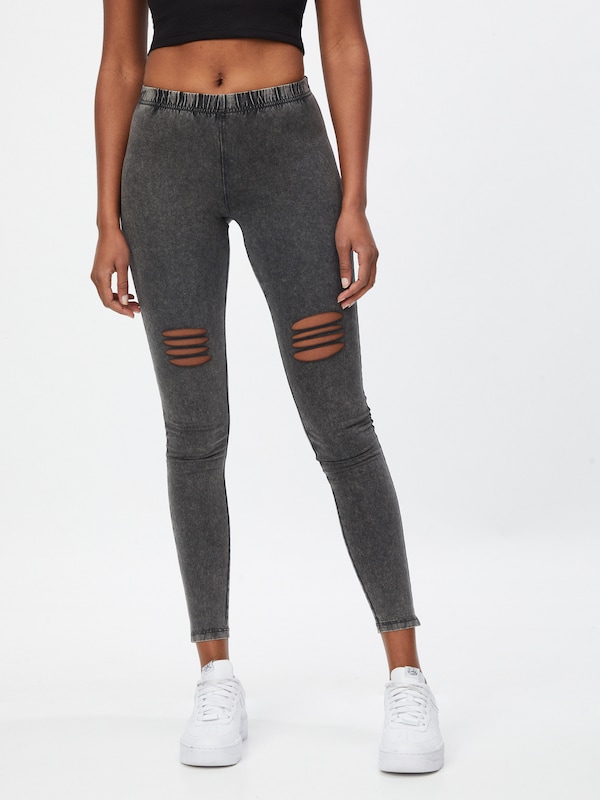 Urban Classics Skinny Leggings In Nero Sfumato