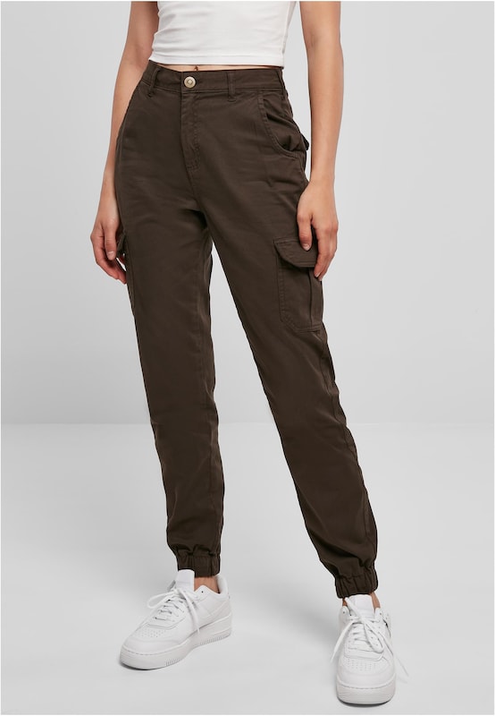 Urban Classics Tapered Pantaloni Cargo In Marrone Scuro
