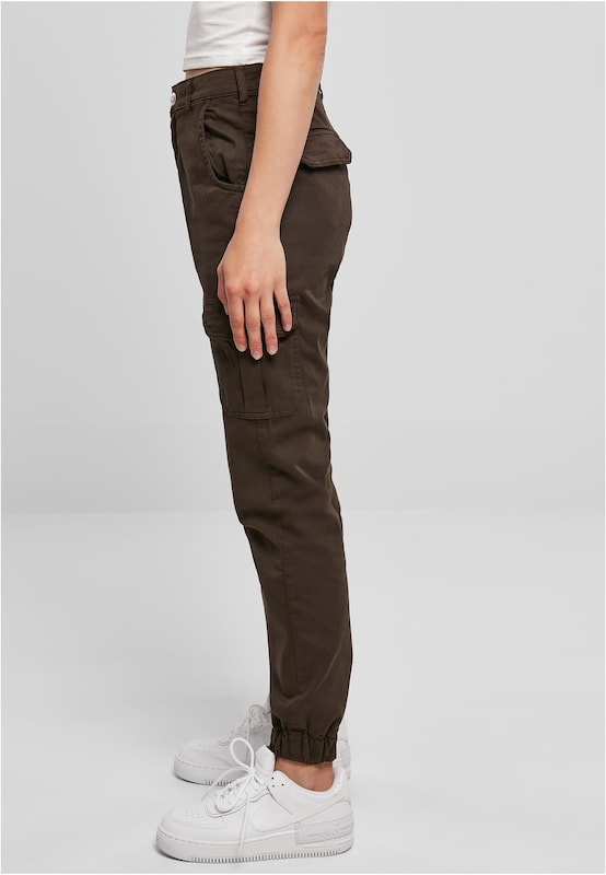 Urban Classics Tapered Pantaloni Cargo In Marrone Scuro