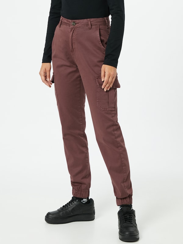 Urban Classics Tapered Pantaloni Cargo In Rosso Ciliegia