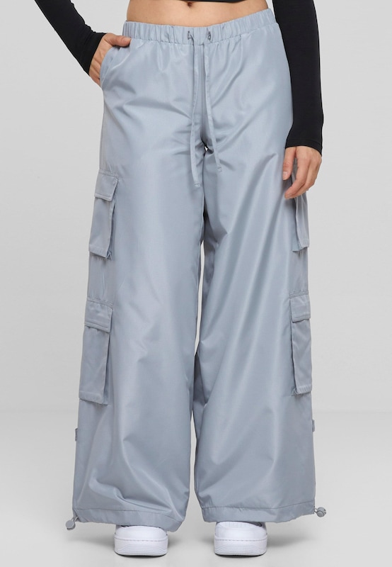 Urban Classics Wide Leg Pantaloni Cargo In Grigio Argento