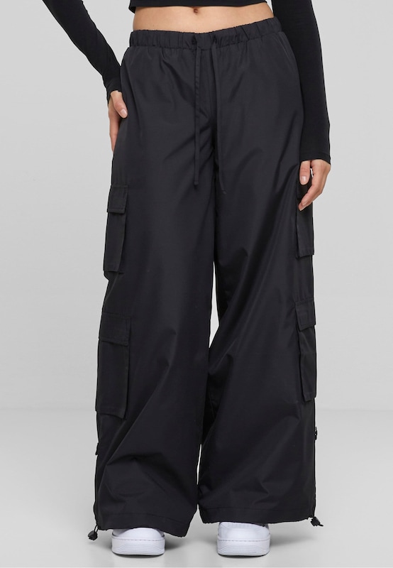Urban Classics Wide Leg Pantaloni Cargo In Nero