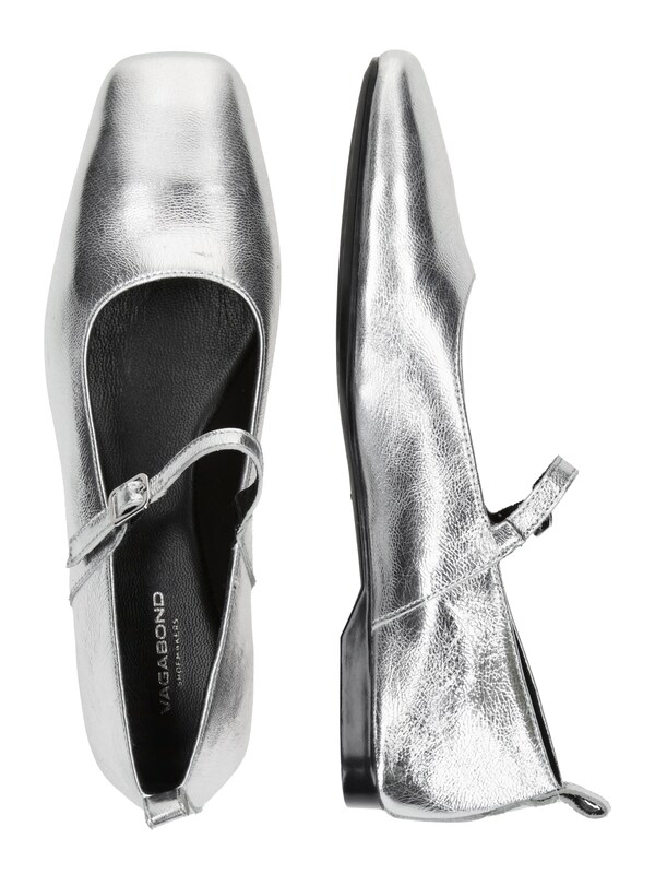 VAGABOND SHOEMAKERS Ballerina Con Cinturino 'DELIA' In Argento