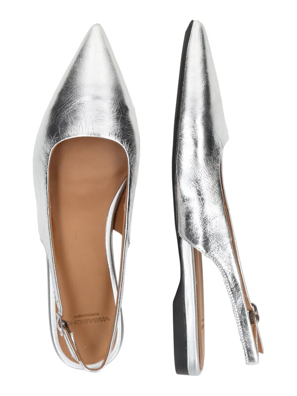 VAGABOND SHOEMAKERS Ballerina Con Cinturino 'HERMINE' In Argento