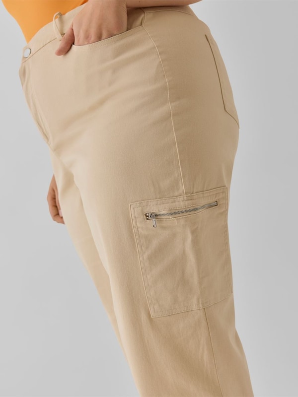VERO MODA Bootcut Pantaloni Cargo 'Joann' In Beige Chiaro