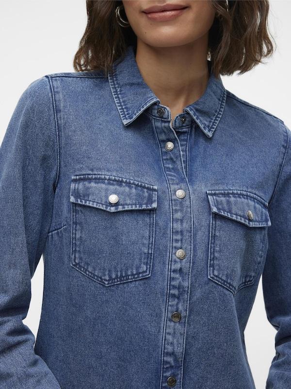 VERO MODA Camicia Da Donna 'VMJennie' In Blu Denim