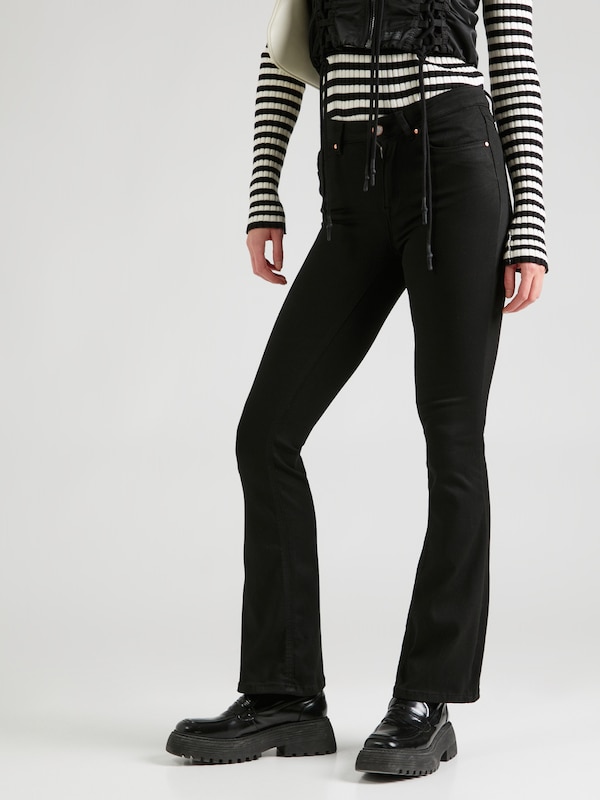 VERO MODA Flared Jeans 'VMFlash' In Nero Denim