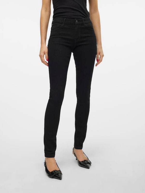 VERO MODA Skinny Jeans 'VMElly' In Nero Denim