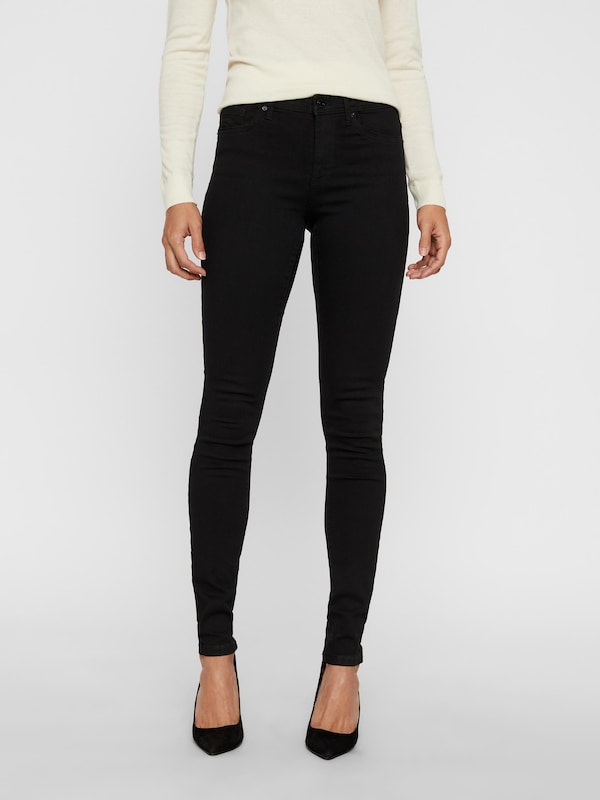 VERO MODA Skinny Jeans 'VMTanya' In Nero Denim