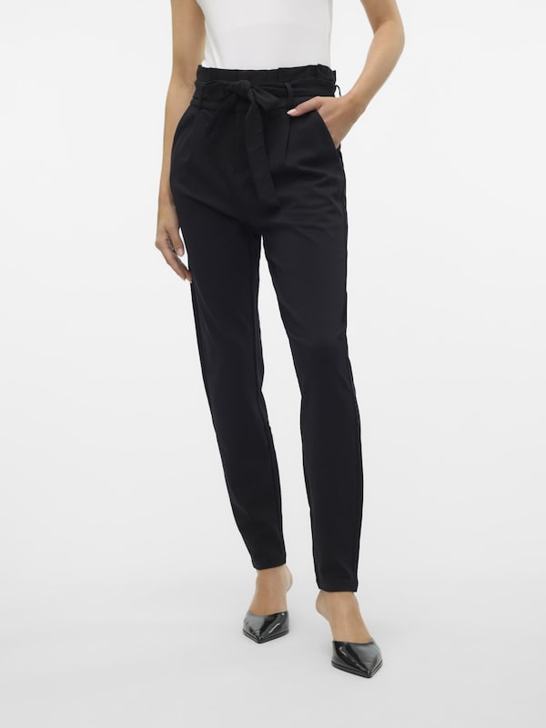 VERO MODA Slimfit Pantaloni Con Pieghe 'Eva' In Nero