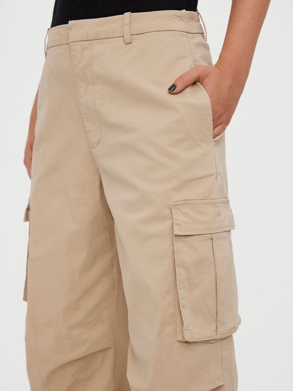 VERO MODA Tapered Pantaloni Cargo In Beige
