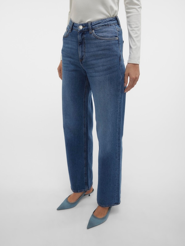 VERO MODA Wide Leg Jeans 'VMTessa' In Blu Denim
