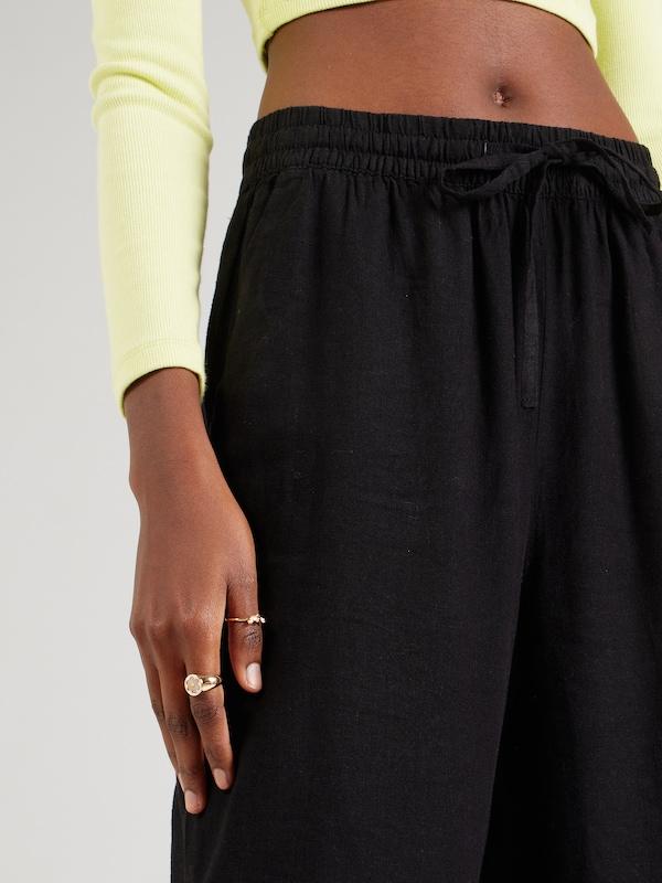 VERO MODA Wide Leg Pantaloni 'LINN' In Nero