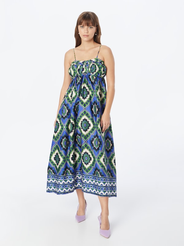 Warehouse Abito Estivo In Blu Navy