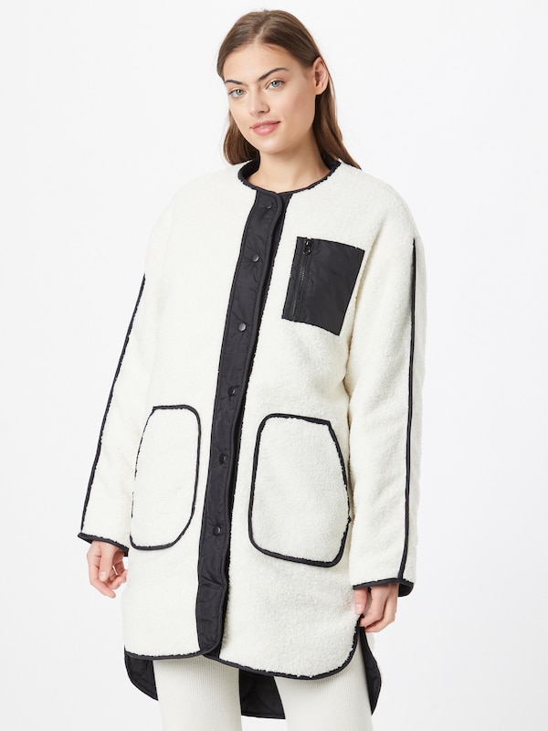 Warehouse Cappotto Di Mezza Stagione In Nero Bianco