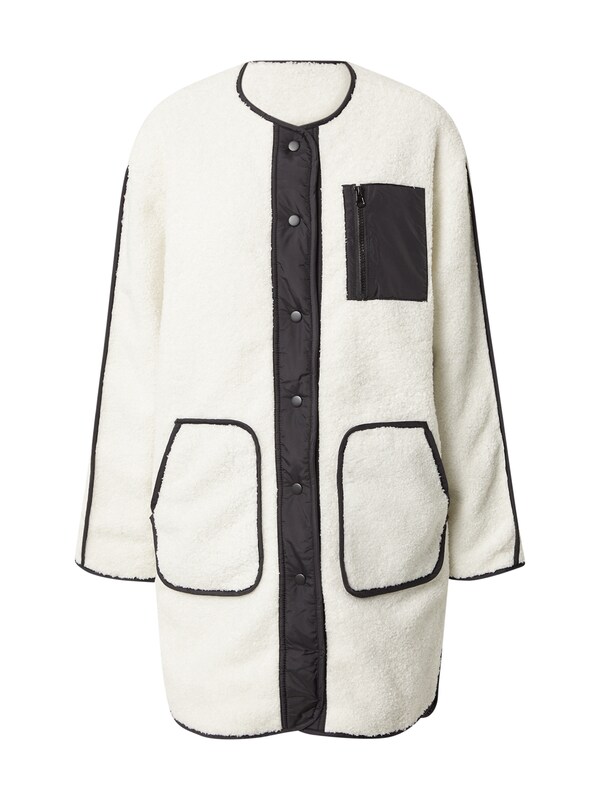 Warehouse Cappotto di mezza stagione in Nero Bianco
