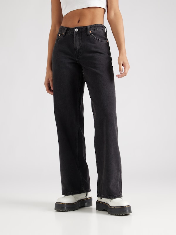 WEEKDAY Loosefit Jeans 'Ampel' In Nero Denim
