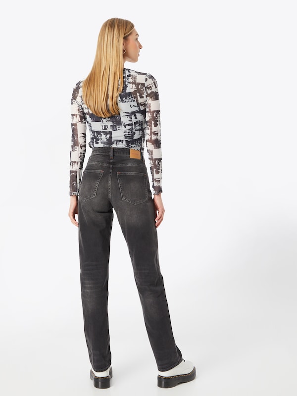 WEEKDAY Regular Jeans 'Voyage' In Nero Denim