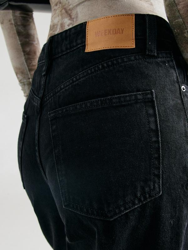 WEEKDAY Wide Leg Jeans 'AREA' In Nero