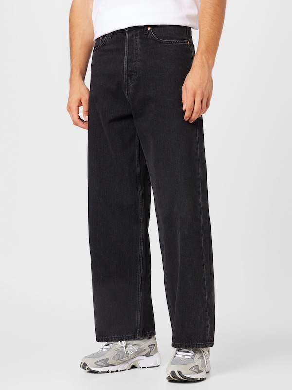 WEEKDAY Wide Leg Jeans 'Astro' In Nero Denim