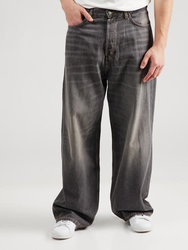 WEEKDAY Wide Leg Jeans 'Astro' In Nero Denim