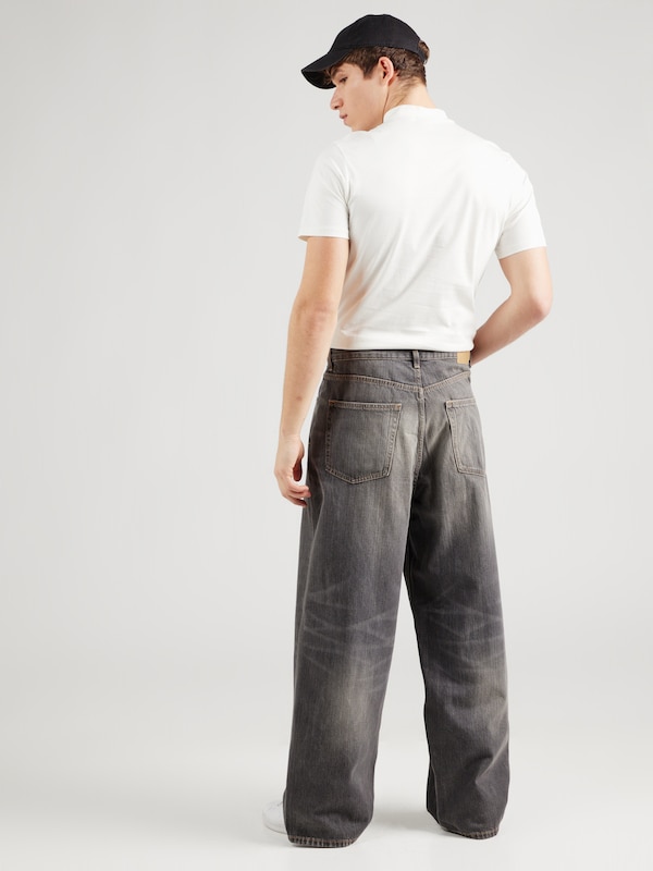 WEEKDAY Wide Leg Jeans 'Astro' In Nero Denim