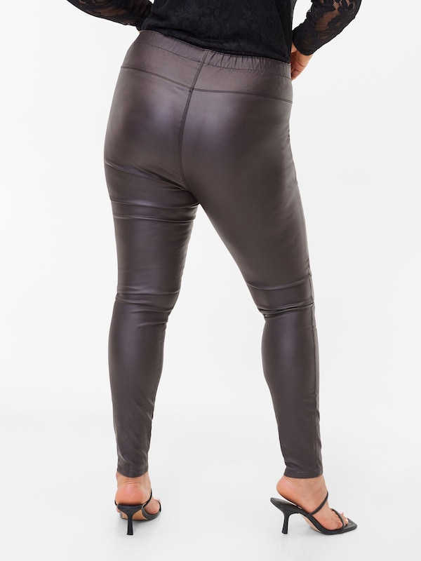 Zizzi Skinny Leggings In Marrone Scuro