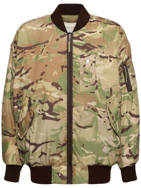 LuisaViaRoma 1017 Alyx 9smBomber in nylon camouflage con stampa