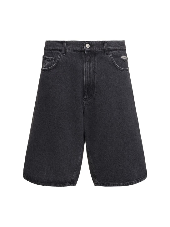 LuisaViaRoma 1017 Alyx 9smShorts in denim distressed con fibbia