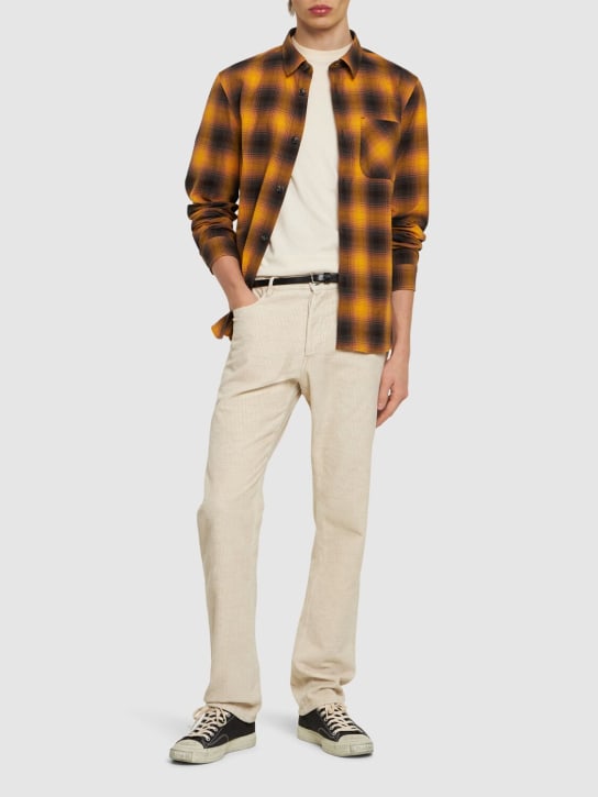 LuisaViaRoma A.P.C.Pantaloni In Cotone E Lino Millerighe