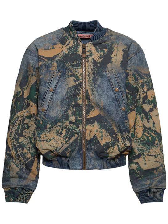 LuisaViaRoma Acne StudiosBomber Oliev Messy Oak in denim
