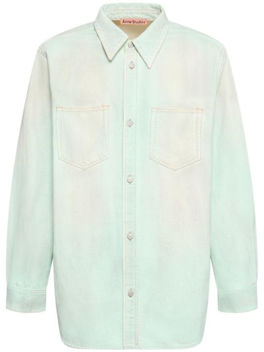 LuisaViaRoma Acne StudiosCamicia Karto in denim luminescente