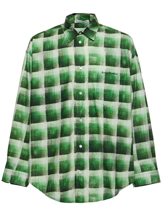 LuisaViaRoma Acne StudiosCamicia Setar in flanella stampata