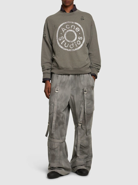 LuisaViaRoma Acne StudiosFelpa Franziska Button Con Logo