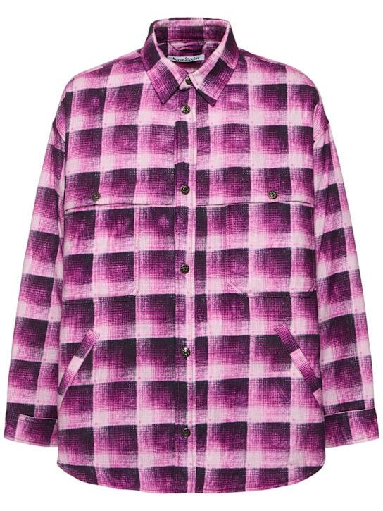 LuisaViaRoma Acne StudiosGiacca imbottita Osadia in flanella stampata