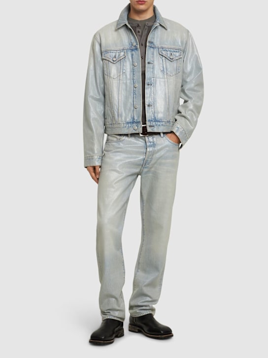 LuisaViaRoma Acne StudiosGiacca Rye Holo Mermaid In Denim Spalmato