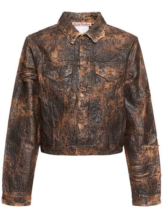 LuisaViaRoma Acne StudiosGiaccaOraia in denim distressed