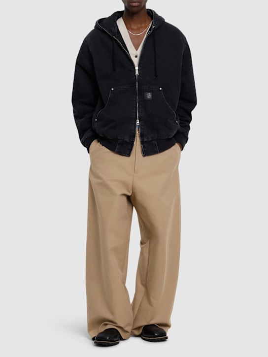 LuisaViaRoma Acne StudiosPantaloni Larghi Plass In Twill Di Cotone