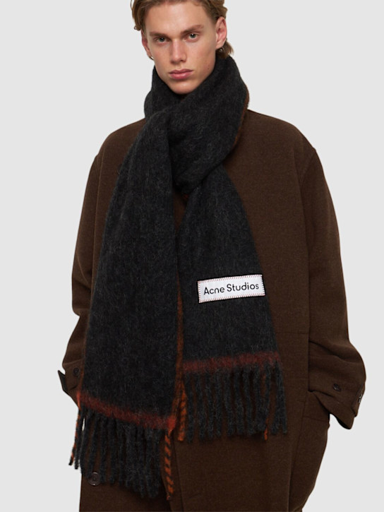 LuisaViaRoma Acne StudiosSciarpa In Misto Alpaca Con Logo