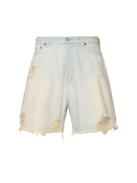 LuisaViaRoma Acne StudiosShorts Rudney in denim distressed
