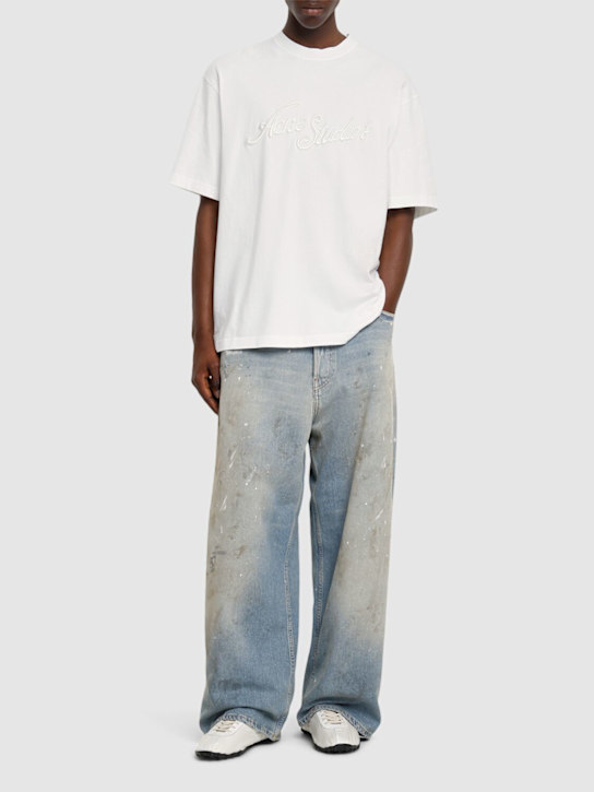 LuisaViaRoma Acne StudiosT-shirt Exford In Piqué Con Logo