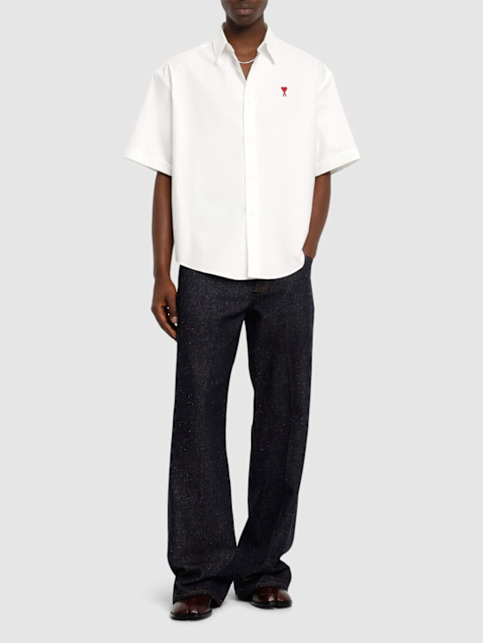 LuisaViaRoma AMI ParisCamicia Maniche Corte Boxy Fit Cotone