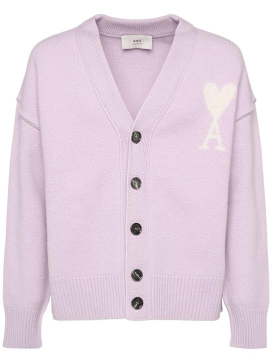 LuisaViaRoma AMI ParisCardigan in lana con logo ADC