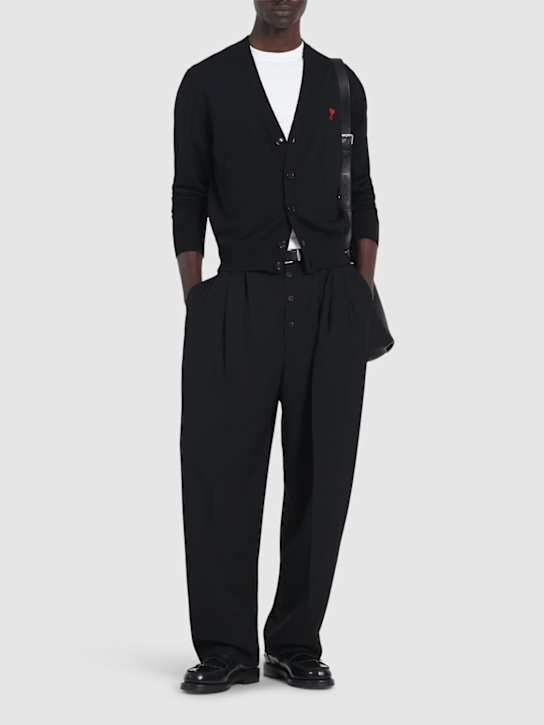 LuisaViaRoma AMI ParisCardigan In Lana Tricot Con Logo
