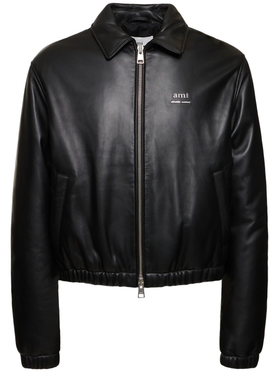 LuisaViaRoma AMI ParisGiacca in pelle imbottita con zip