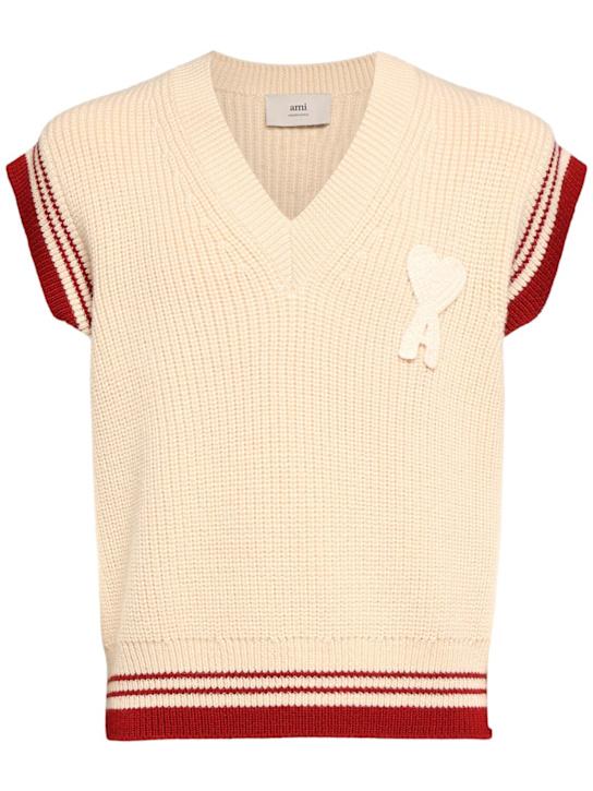 LuisaViaRoma AMI ParisGilet in maglia di lana a costine