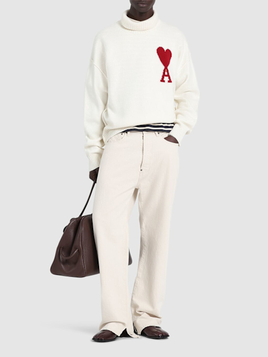 LuisaViaRoma AMI ParisMaglia Collo Alto In Lana Con Logo