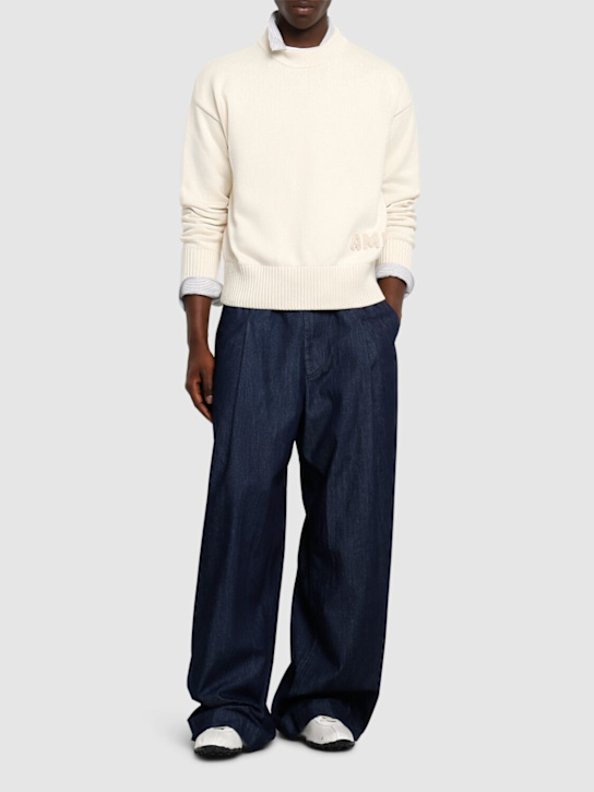 LuisaViaRoma AMI ParisMaglia Girocollo Ami In Cotone E Lana