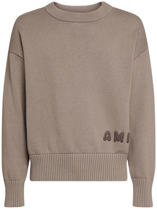LuisaViaRoma AMI ParisMaglia girocollo Ami in cotone e lana